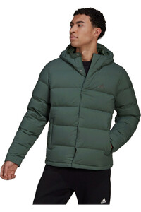 adidas chaquetas hombre Helionic Down con capucha vista frontal