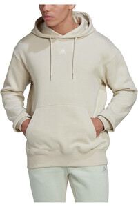 adidas sudadera hombre Essentials FeelVivid Cotton Fleece Drop Shoulder (con capucha) vista frontal