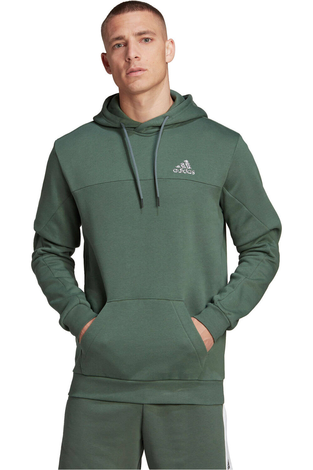 adidas sudadera hombre Stadium Fleece Badge of Sport (con capucha) vista frontal