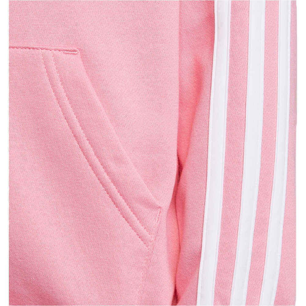 adidas sudadera junior niña Essentials 3 bandas (con capucha) 03