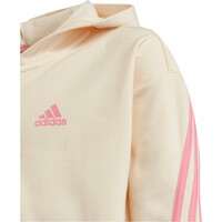 adidas sudadera niña 3 bandas (con capucha) vista trasera