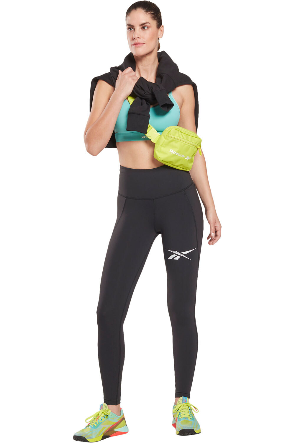 Reebok pantalones y mallas largas fitness mujer TS LUX HR VECTOR TIGHT vista detalle