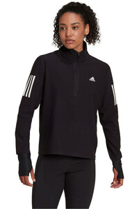 adidas camiseta técnica manga larga mujer Own the Run Running 1/2 Zip vista frontal