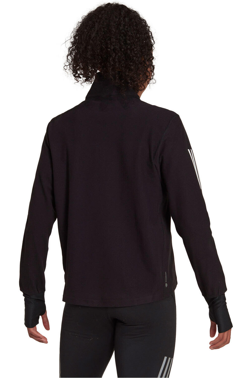 adidas camiseta técnica manga larga mujer Own the Run Running 1/2 Zip vista trasera