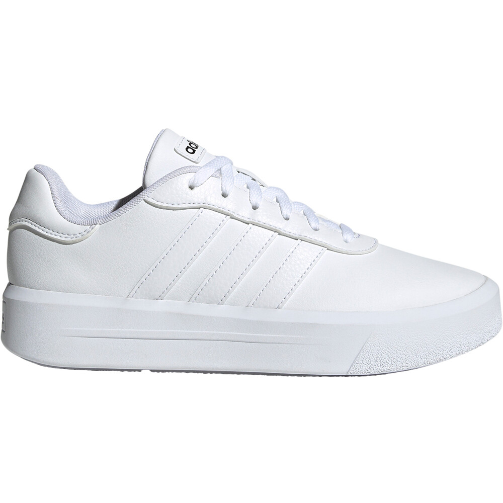 Court platform zapatilla moda mujer Blanco (40 2/3)