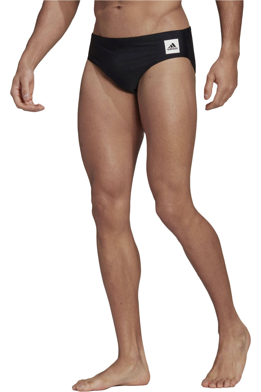 Solid swim bañador natación hombre Negro (XL)