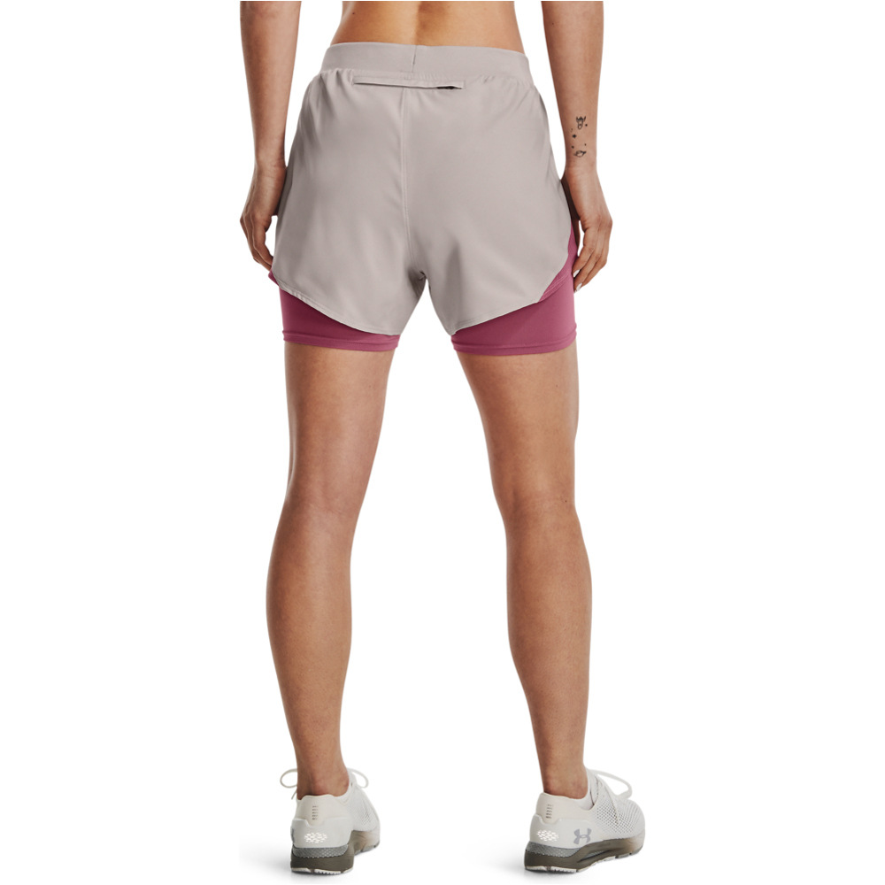 Under Armour pantalón running mujer UA FLY BY ELITE 2-IN-1 SHORT vista trasera