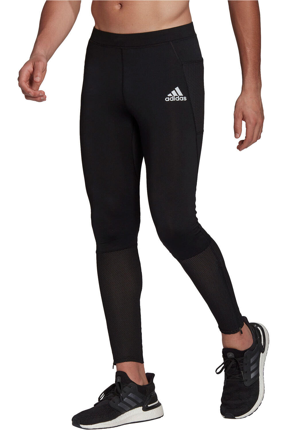 adidas malla larga running hombre Run Icons 3-Bar Warm vista frontal