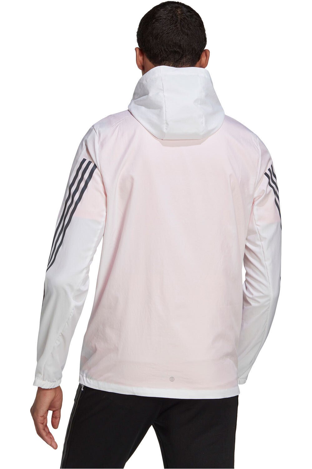 adidas CHAQUETA RUNNING HOMBRE Run Icons 3 Bandas vista trasera