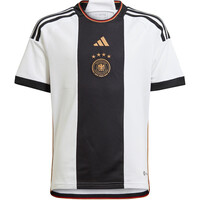 adidas camiseta de fútbol oficiales niño ALEMANIA 22 H JSY Y BLNE vista frontal