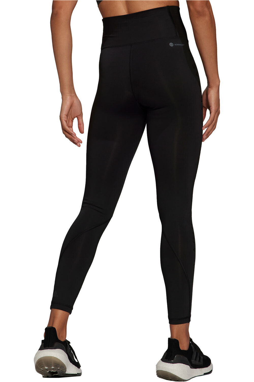 adidas pantalones y mallas largas fitness mujer 7/8 Optime Training Icons 3-Bar vista frontal