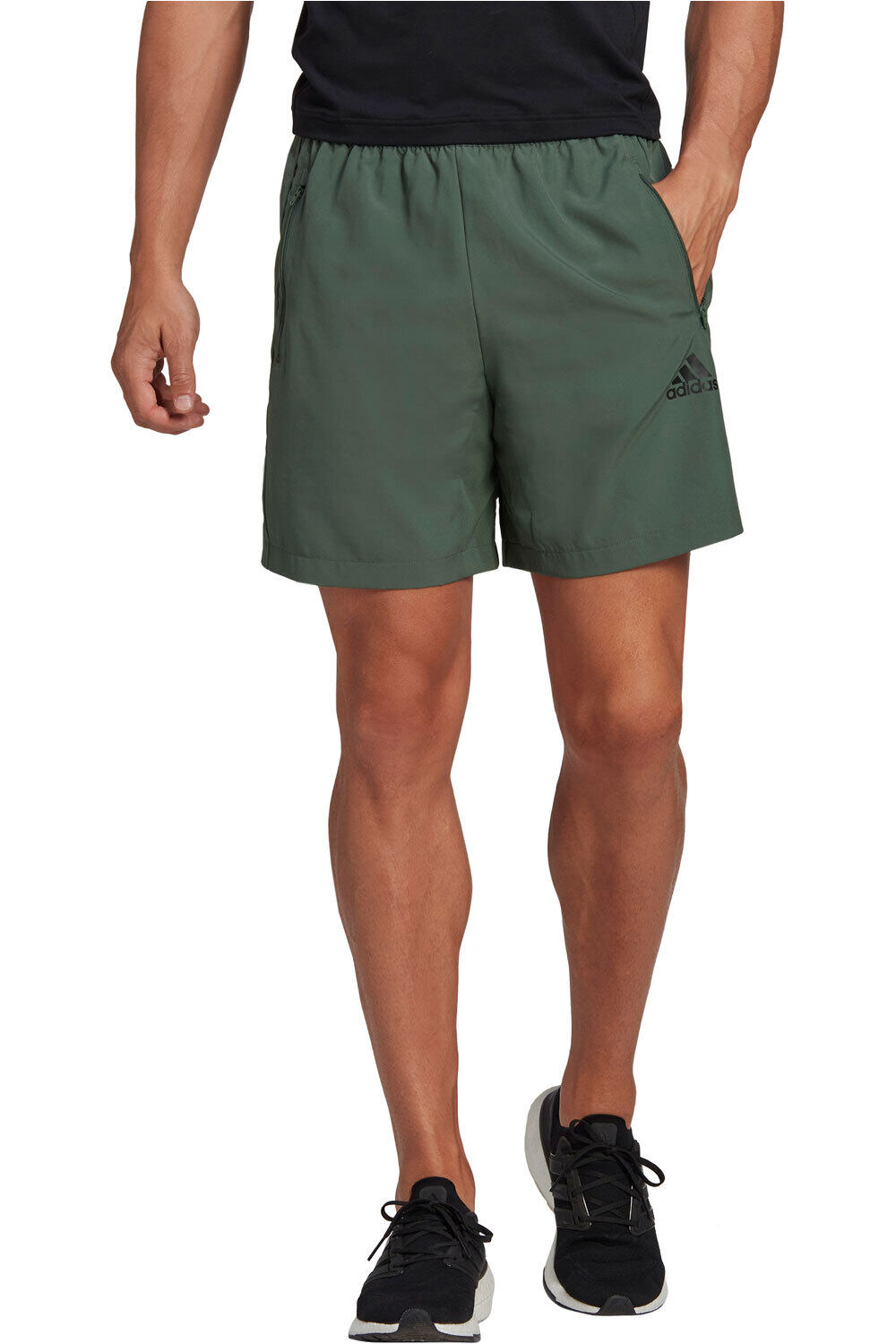 adidas pantalón corto fitness hombre AEROREADY Designed 2 Move Woven Sport vista frontal