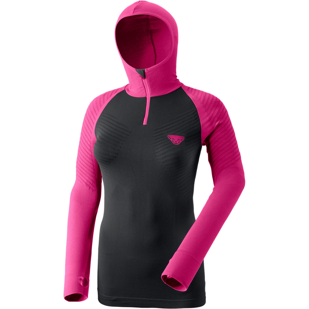 Dynafit camiseta térmica manga larga mujer FT DRYARN WARM W HOODY vista frontal