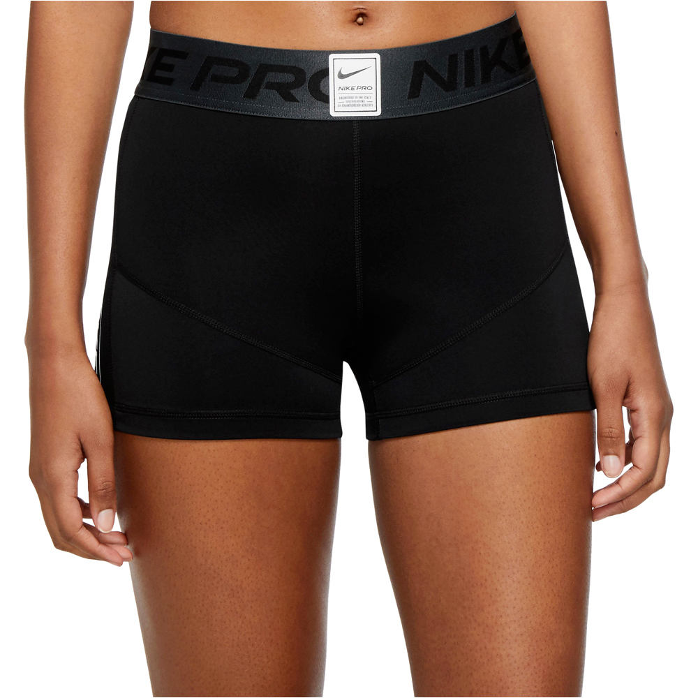 Nike pantalones y mallas cortas fitness mujer NP DF MR 3IN GRX SHORT vista frontal