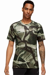 Nike camiseta fitness hombre NP DF SS SLIM TOP CAMO vista frontal