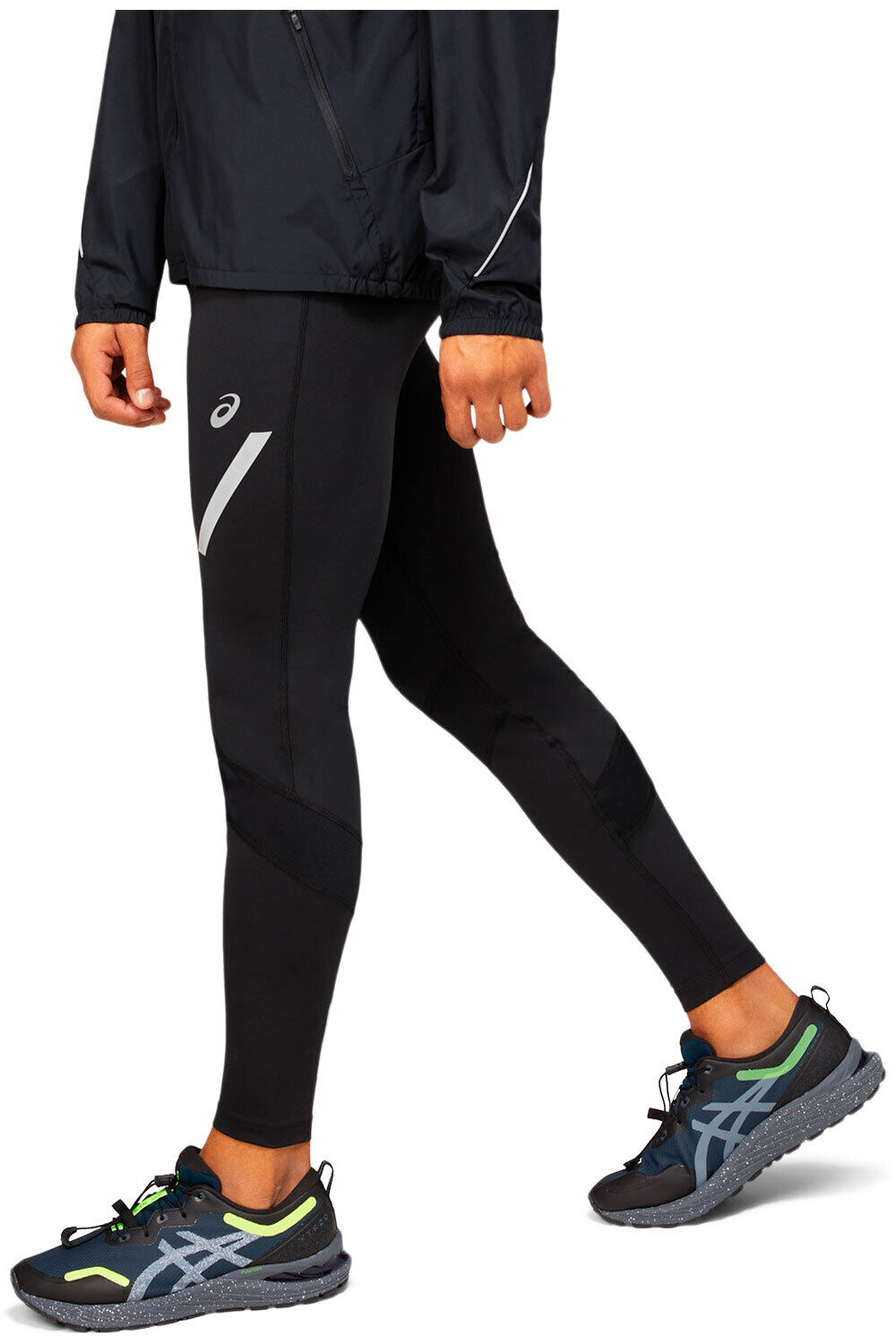 Lite-show tight malla larga running hombre Negro (XL)