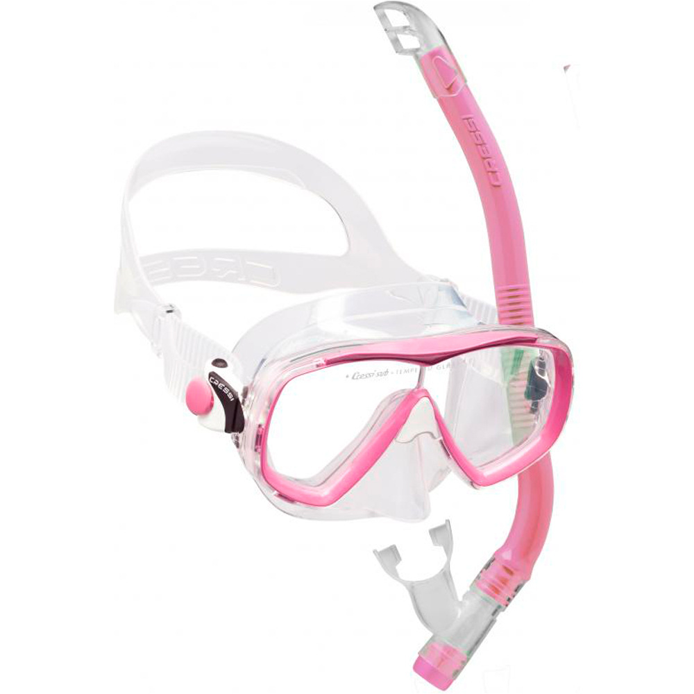 Cressi Sub kit gafas y tubo snorkel niño KIT ESTRELLA VIP JUNIOR (Estrella + Top) vista frontal