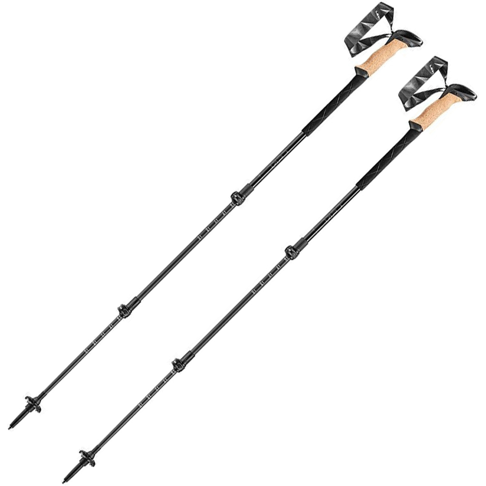 Black series carbon 110-135 par bastón travesía montaña Negro (UNICA)