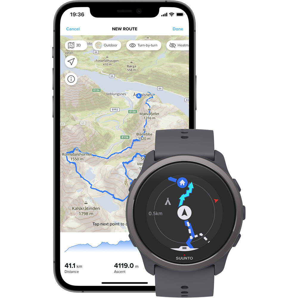 Suunto pulsómetros con gps SUUNTO 5 PEAK DARK HEATHER 04