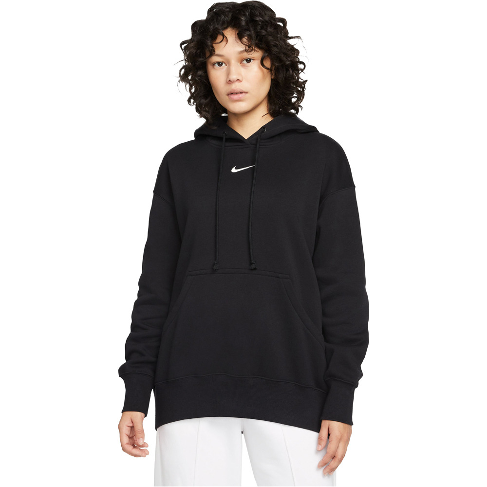 Nsw style flc po hoodie os sudadera mujer Negro (L)