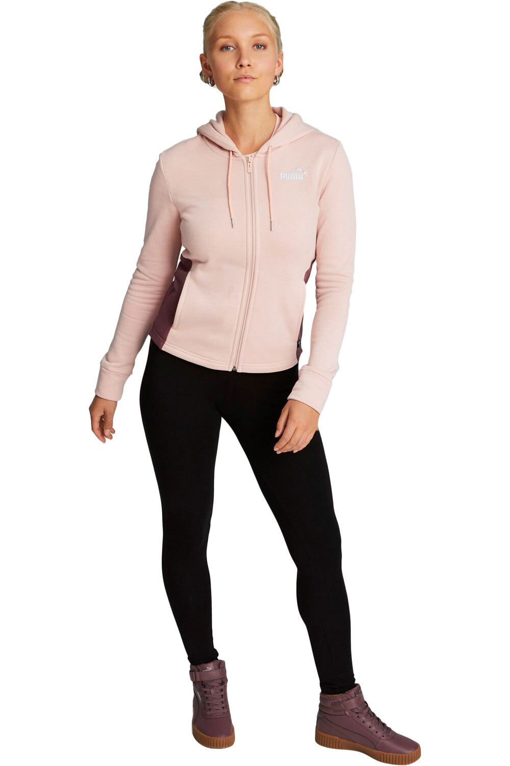 Puma chándal mujer METALLIC SWEAT SUIT vista frontal