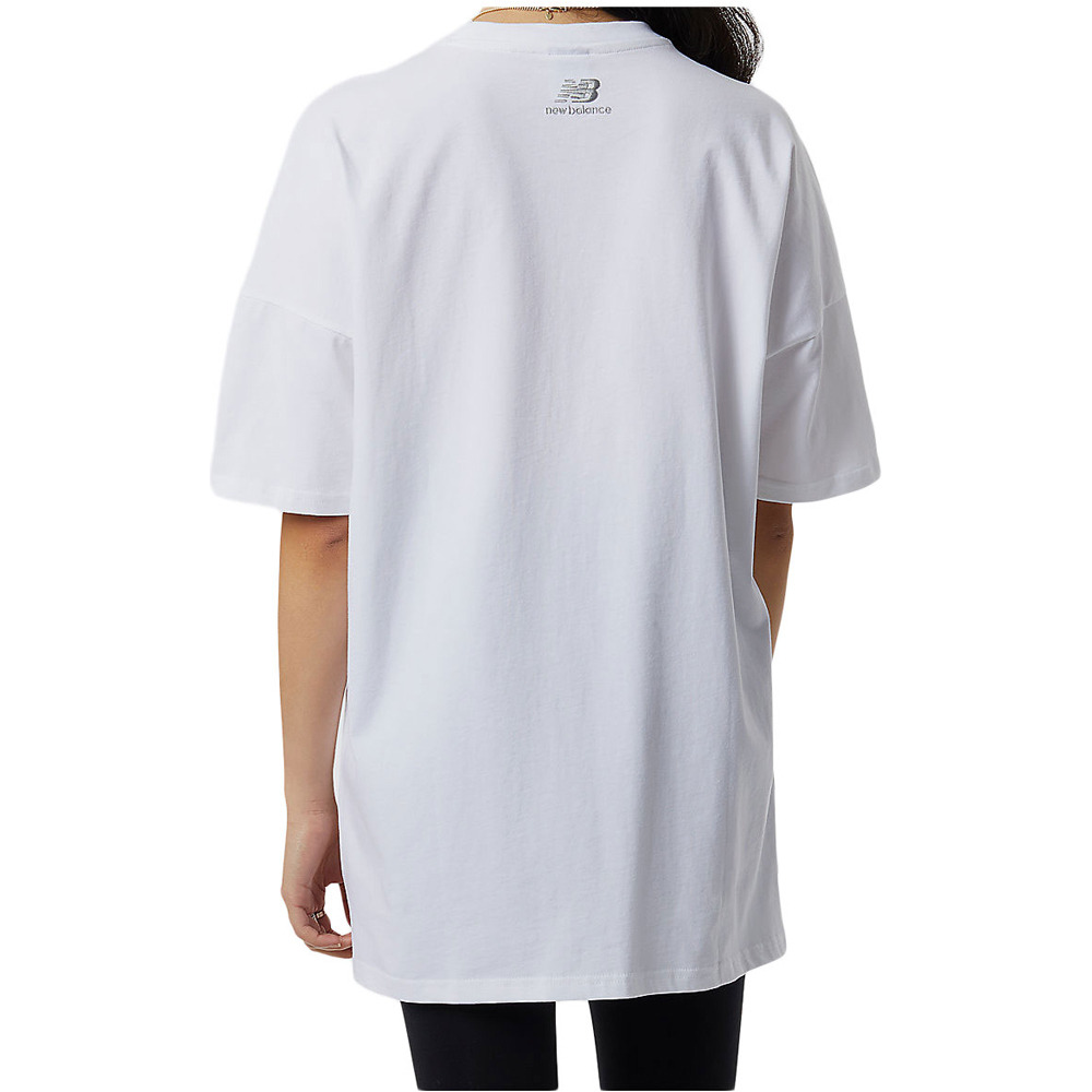 New Balance camiseta manga corta mujer ATHLETICS OVERSIZED TEE vista trasera