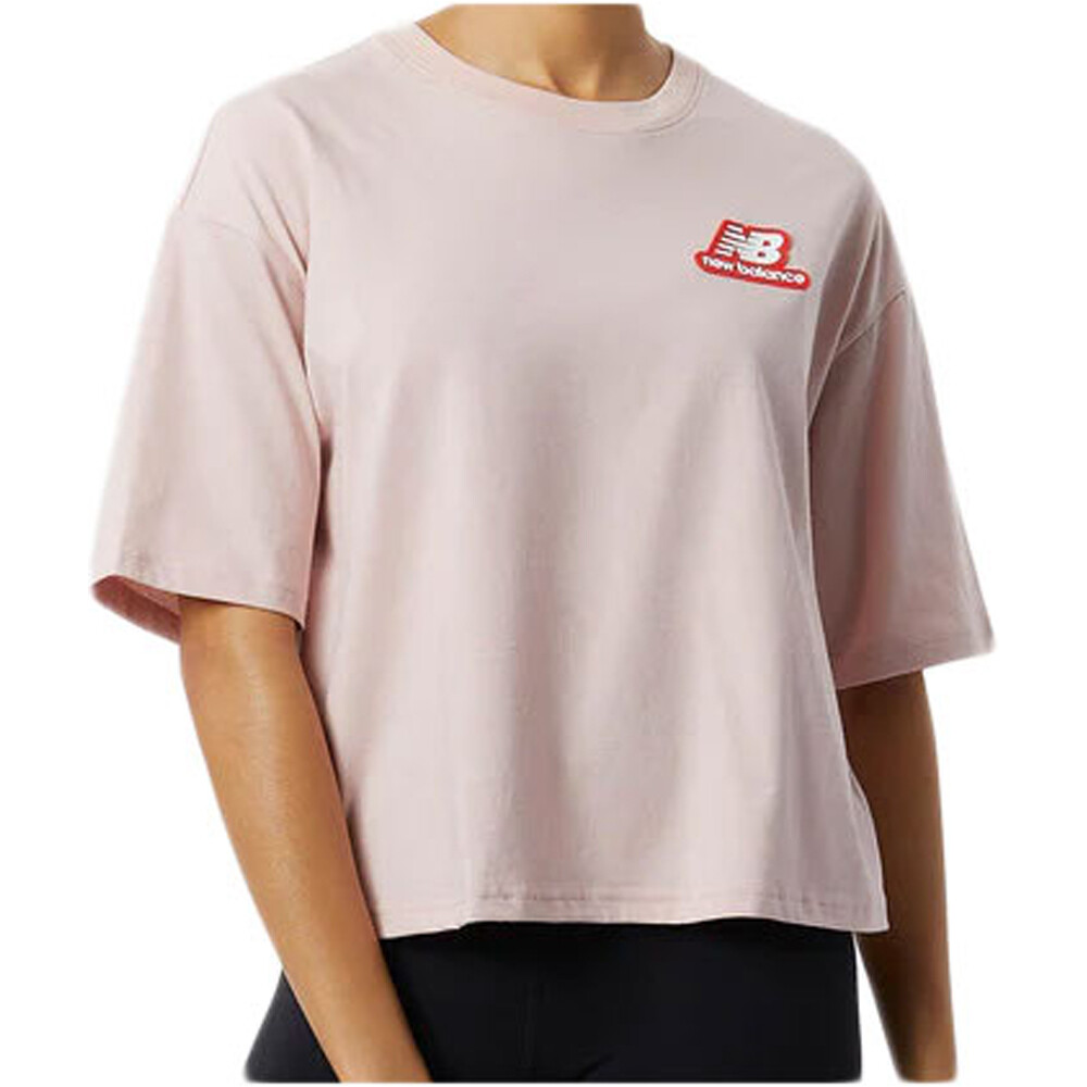 New Balance camiseta manga corta mujer ESSENTIALS CANDY PACK TEE vista frontal