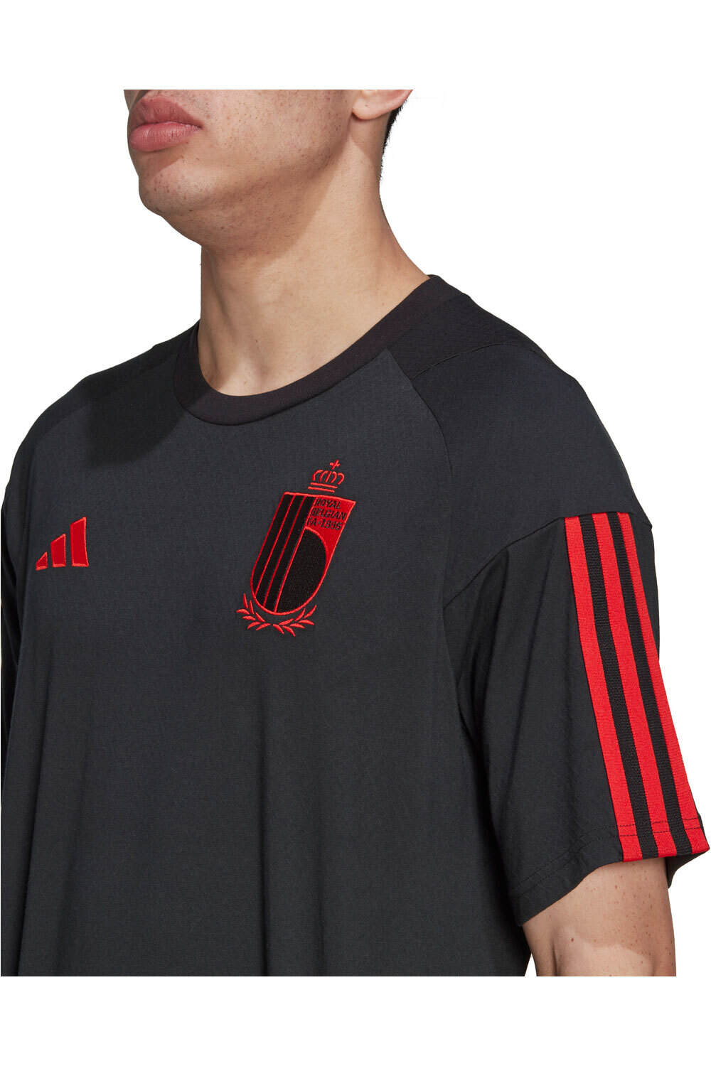 adidas camiseta de fútbol oficiales Belgium Cotton vista detalle