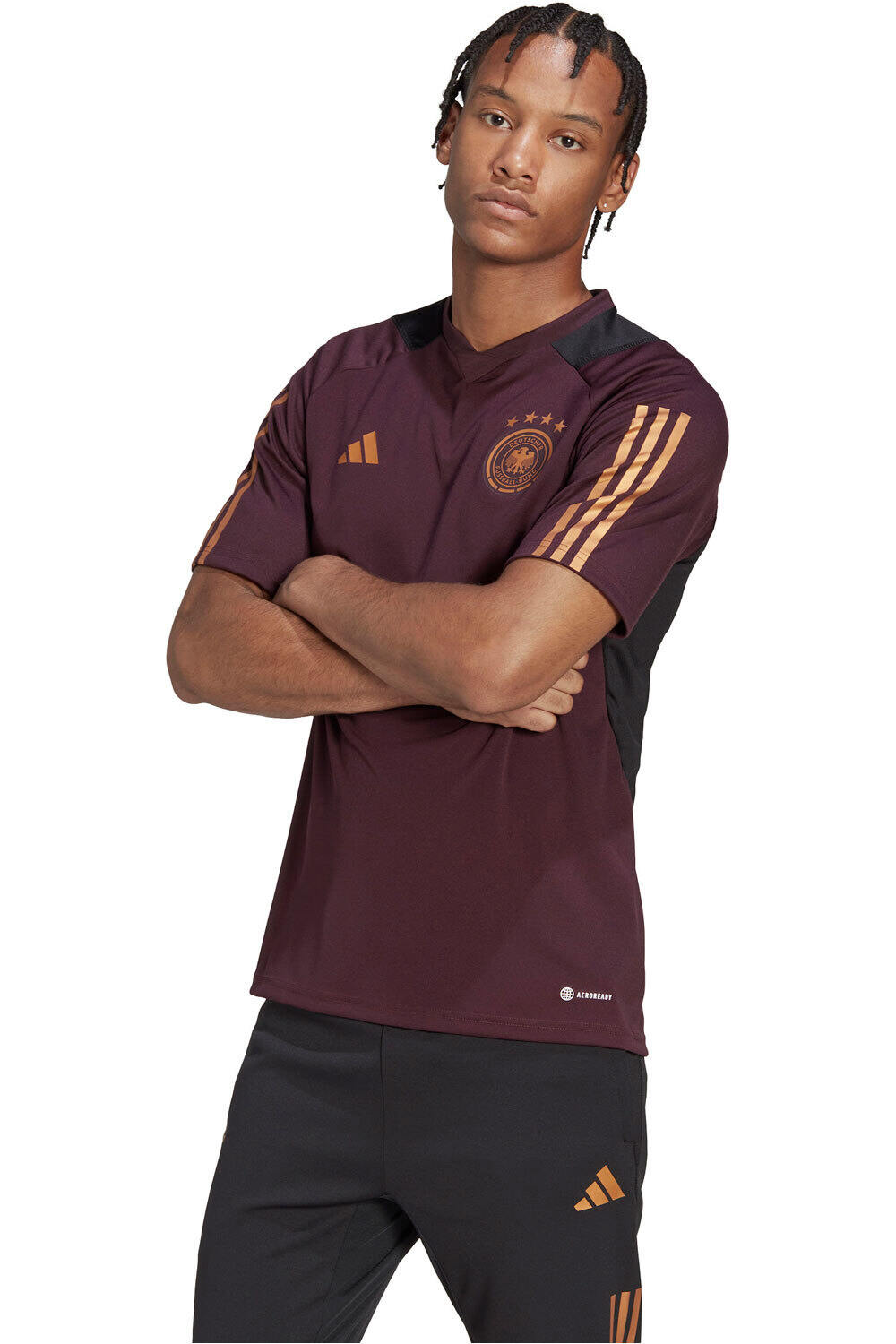 adidas camiseta de fútbol oficiales Germany Tiro 23 Training vista frontal