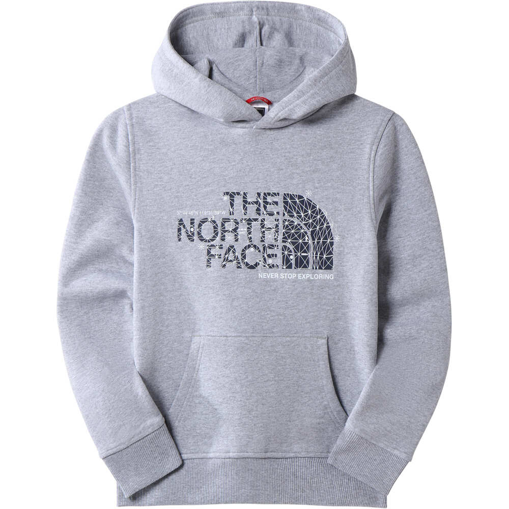 The North Face camiseta montaña manga larga niño TEENS DREW PEAK P/O HOODIE vista frontal