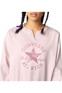 Converse sudadera mujer CHUCK TAYLOR PATCH CREW vista detalle