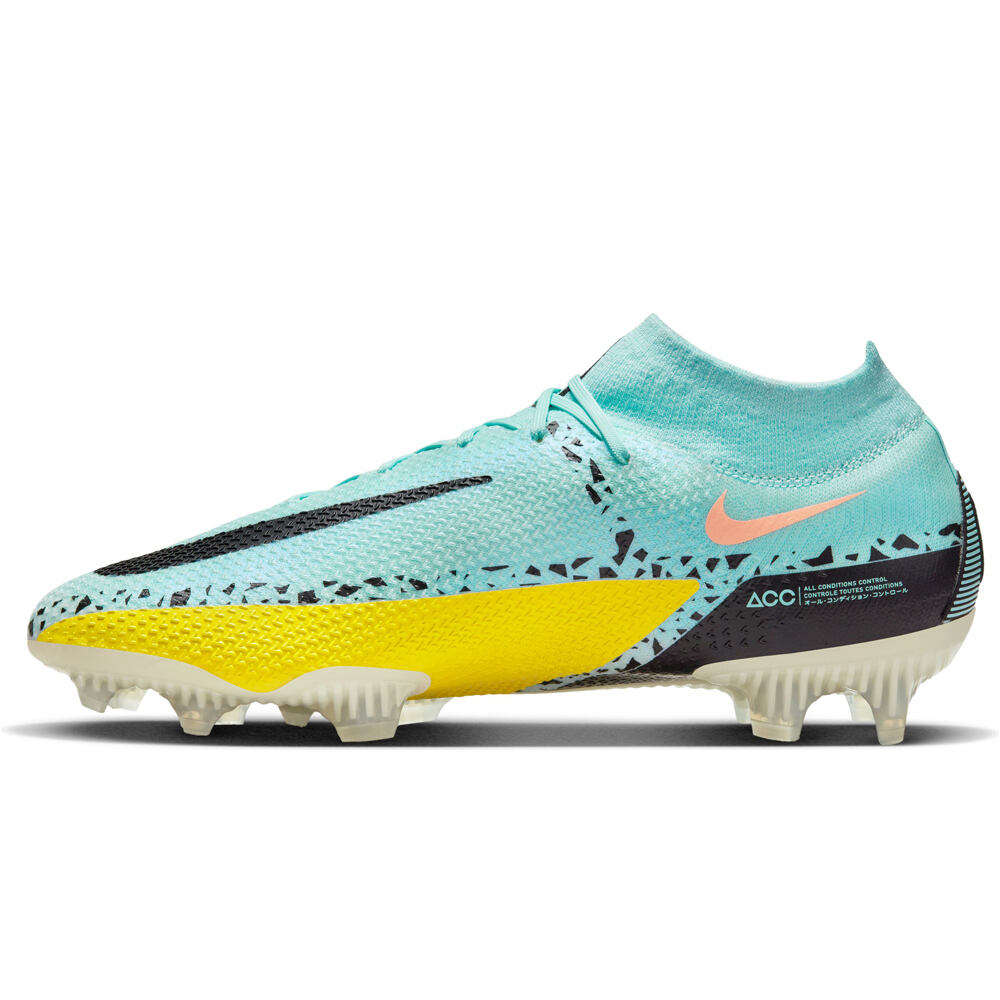 Nike botas de futbol cesped artificial PHANTOM GT2 ELITE DYNAMIC FIT FG lateral interior