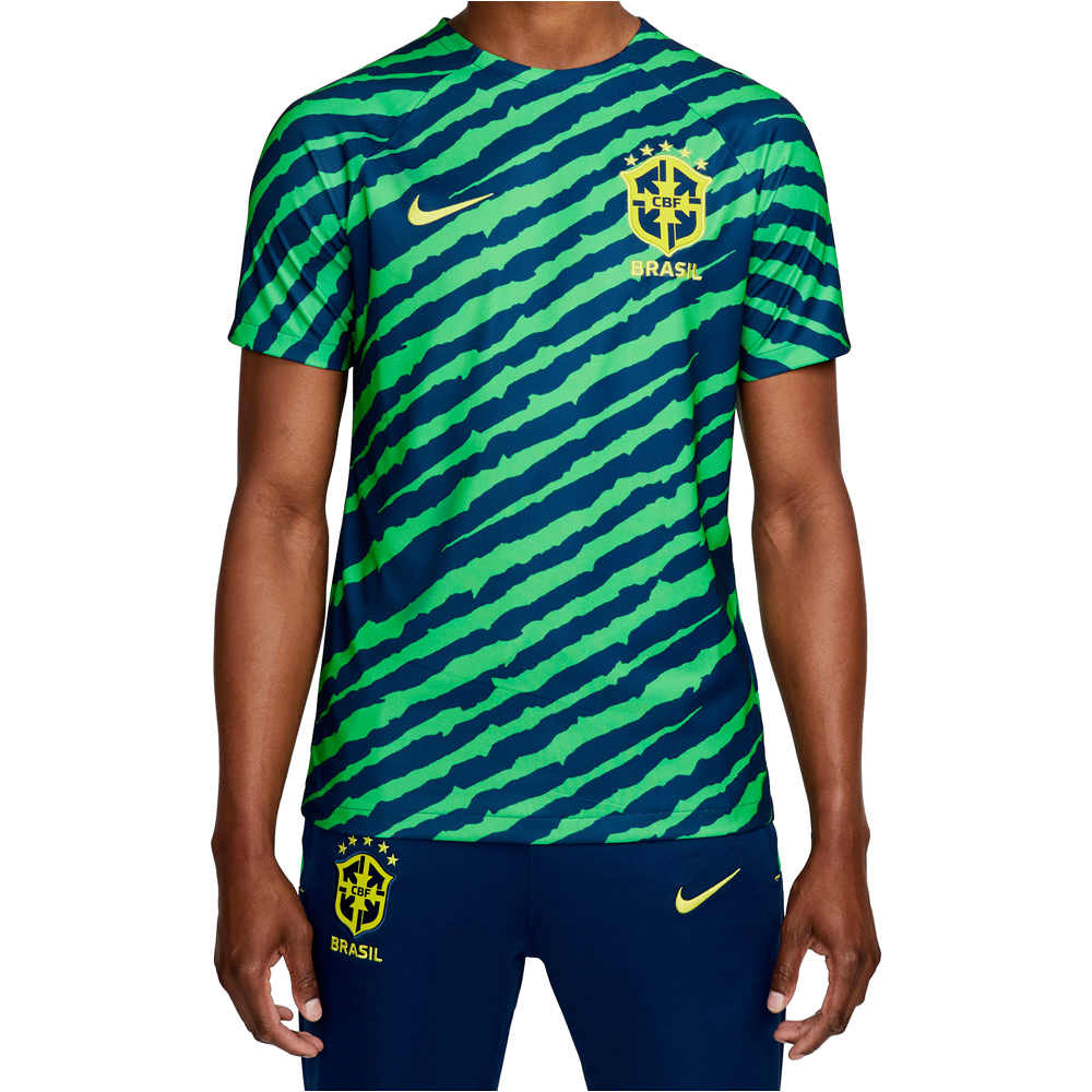 Nike camiseta de fútbol oficiales CAMISETA CALENTAMIENTO BRASIL 2022 05