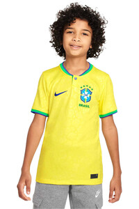 Nike camiseta de fútbol oficiales niño CAMISETA BRASIL INFANTIL PRIMERA EQUIPACION 2022 vista frontal