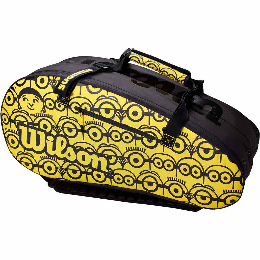 Wilson raqueteros tenis MINIONS TOUR 12PK RACQUET BAG vista frontal