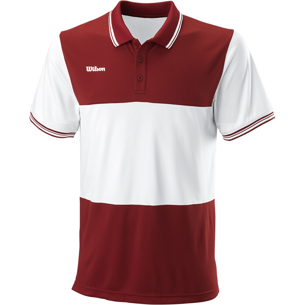 Wilson polo tenis manga corta hombre TEAM II POLO vista frontal