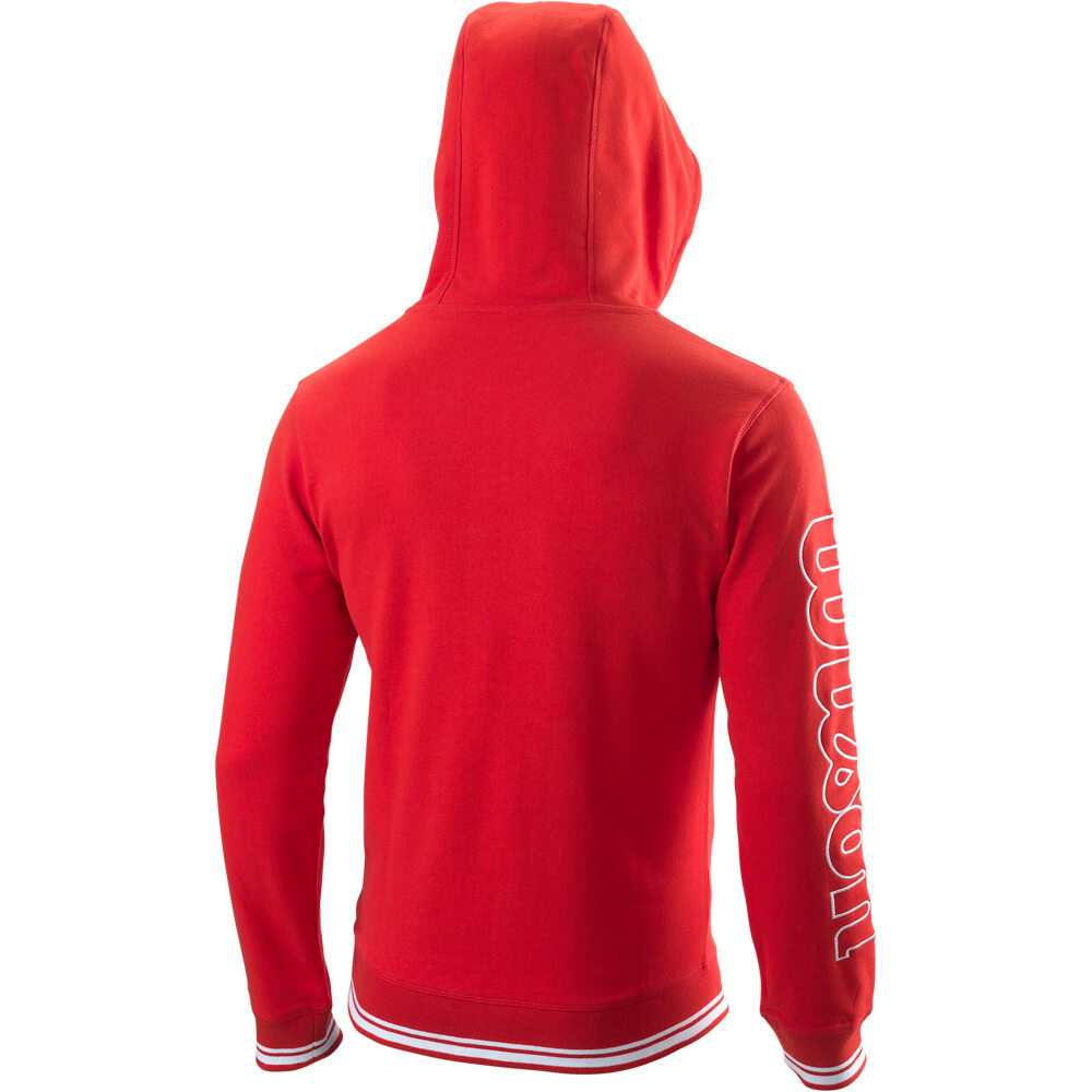 Wilson sudadera tenis hombre TEAM II FZ HOODY vista trasera