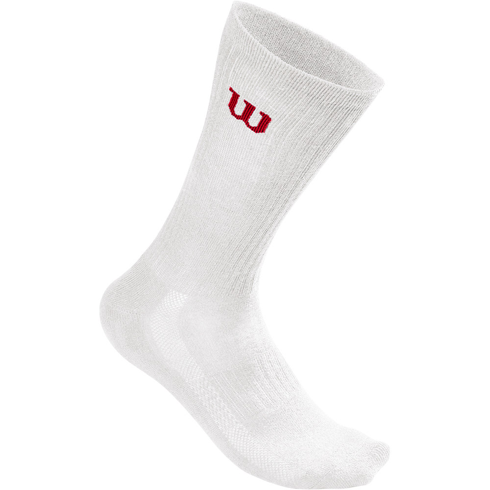 Wilson calcetines tenis M CREW SOCK 3PR vista frontal