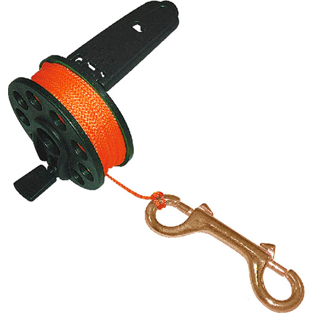 Carrete guia con asa y mosqueton 50m Naranja (UNICA)