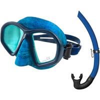 Tecnomar Set Mascara + Tubo PACK pesca Camo blue (mscara + tubo + bolsa vista frontal