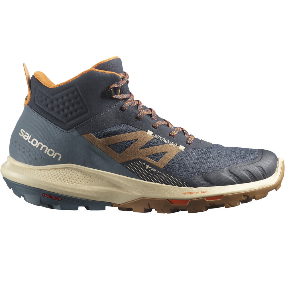 Salomon bota trekking hombre OUTPULSE MID GORE TEX lateral exterior