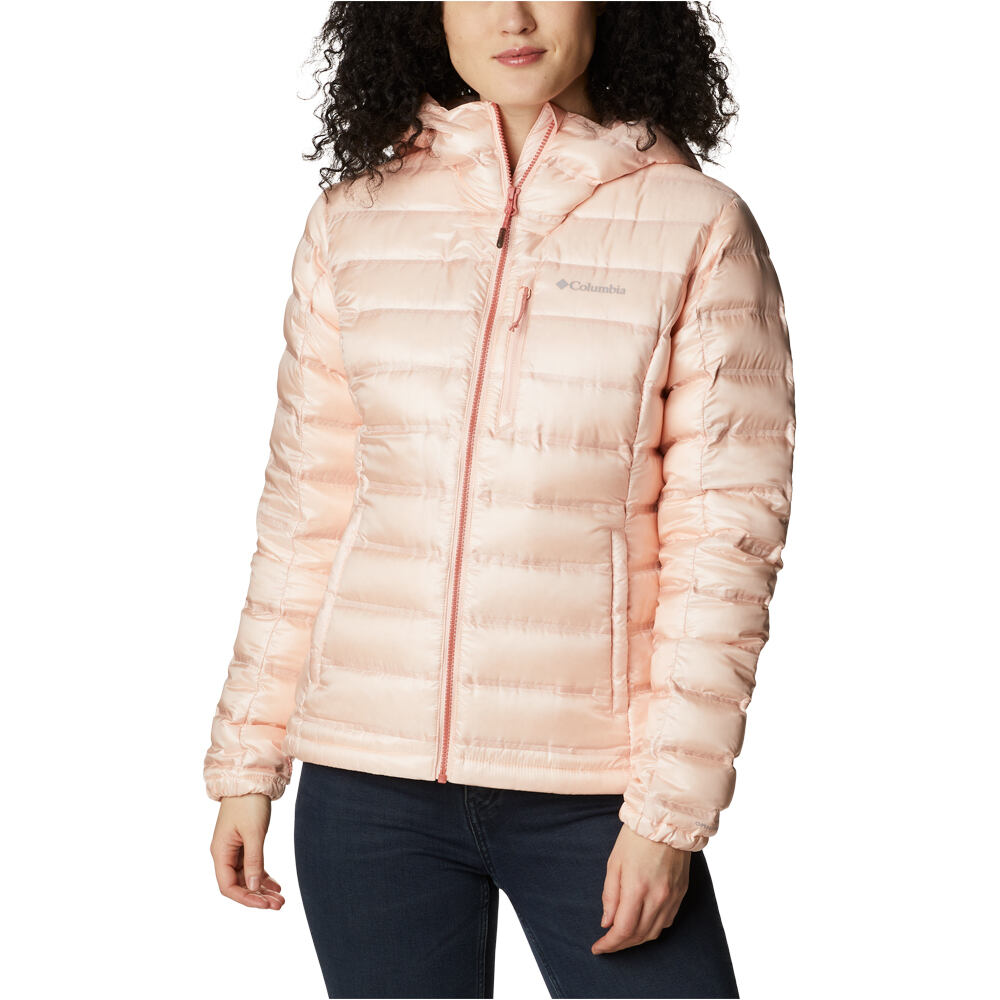 Columbia pebble peak down hooded jacket chaqueta outdoor mujer