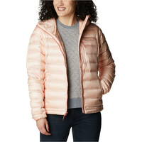 Columbia chaqueta outdoor mujer PEBBLE PEAK DOWN HOODED JACKET vista detalle