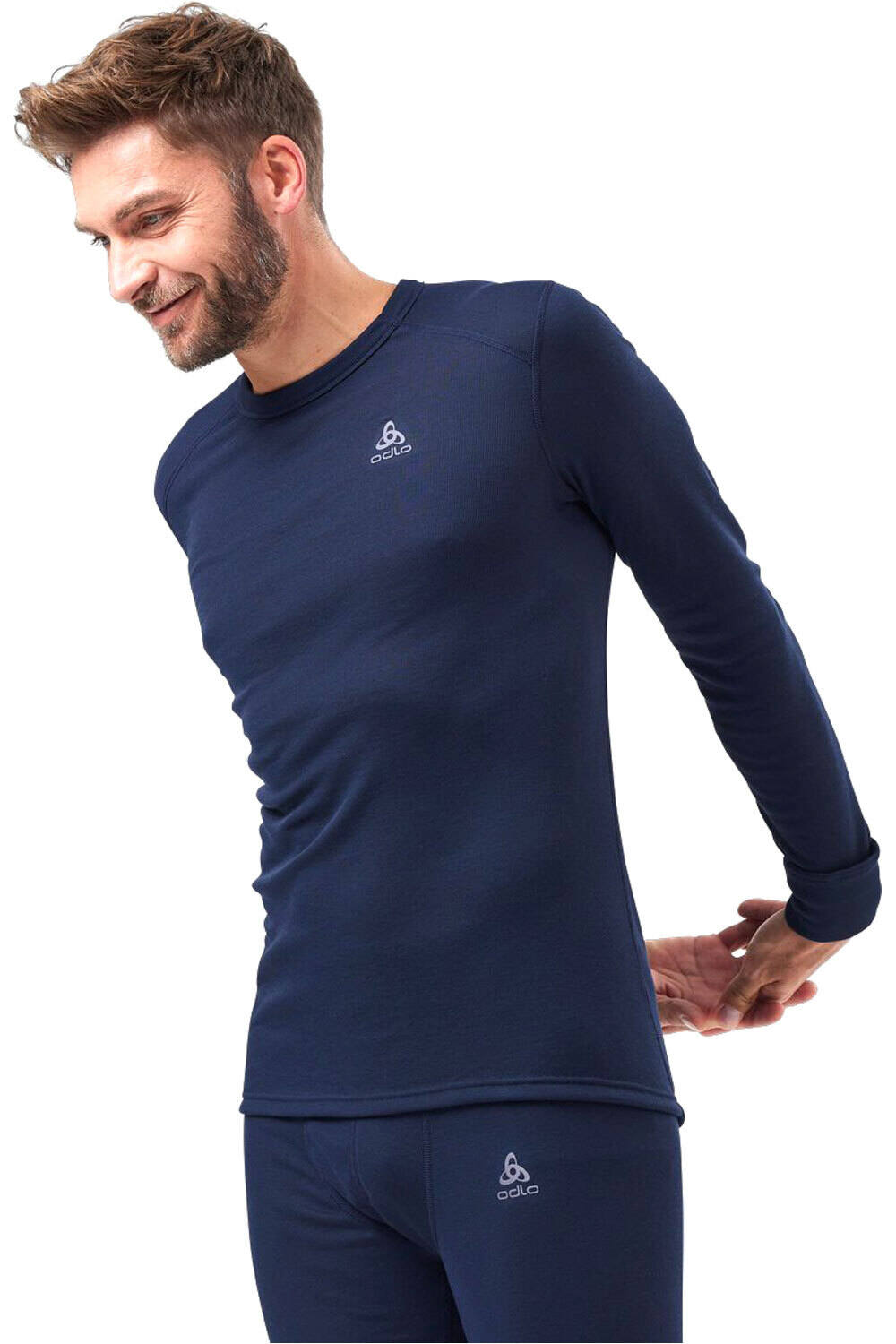 Top crew neck l/s active camiseta térmica manga larga hombre Verde (M)
