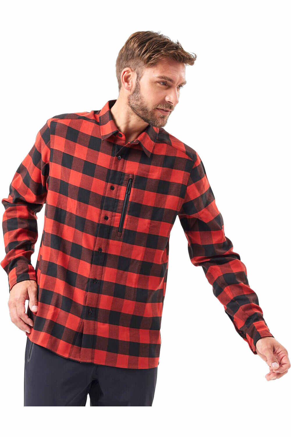 Odlo camisa montaña manga larga hombre SHIRT L/S HALDEN CHECK vista frontal