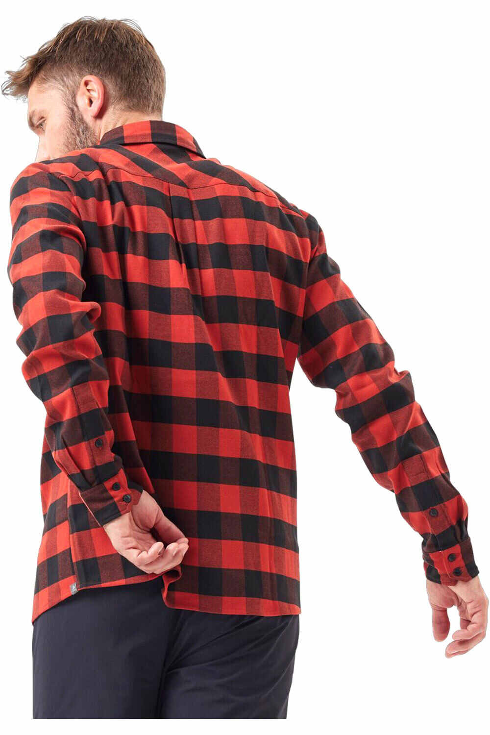 Odlo camisa montaña manga larga hombre SHIRT L/S HALDEN CHECK vista trasera