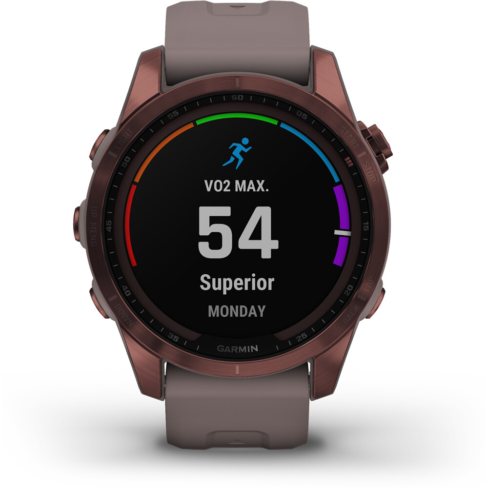 Garmin pulsómetros con gps FENIX 7S Sapphire Dark Bronze Ti Shale G 07