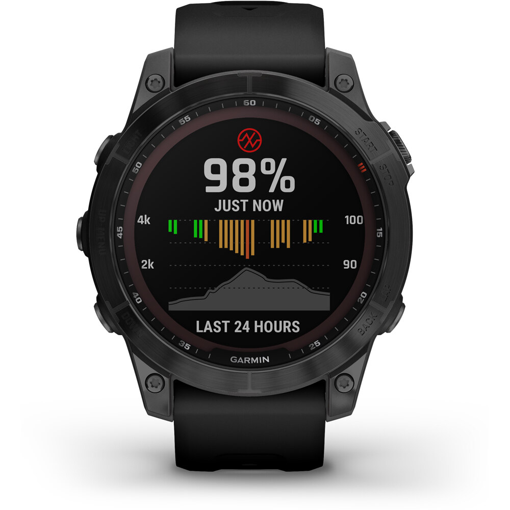 Garmin pulsómetros con gps FENIX 7 Sapphire Black DLC Ti Black Band 05