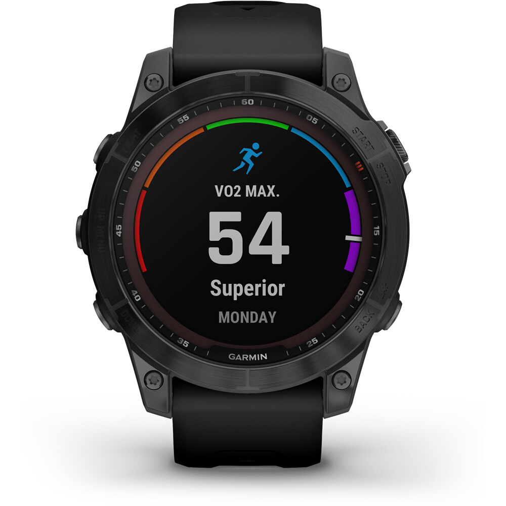 Garmin pulsómetros con gps FENIX 7 Sapphire Black DLC Ti Black Band 07