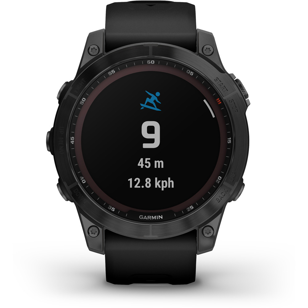 Garmin pulsómetros con gps FENIX 7 Sapphire Black DLC Ti Black Band 08